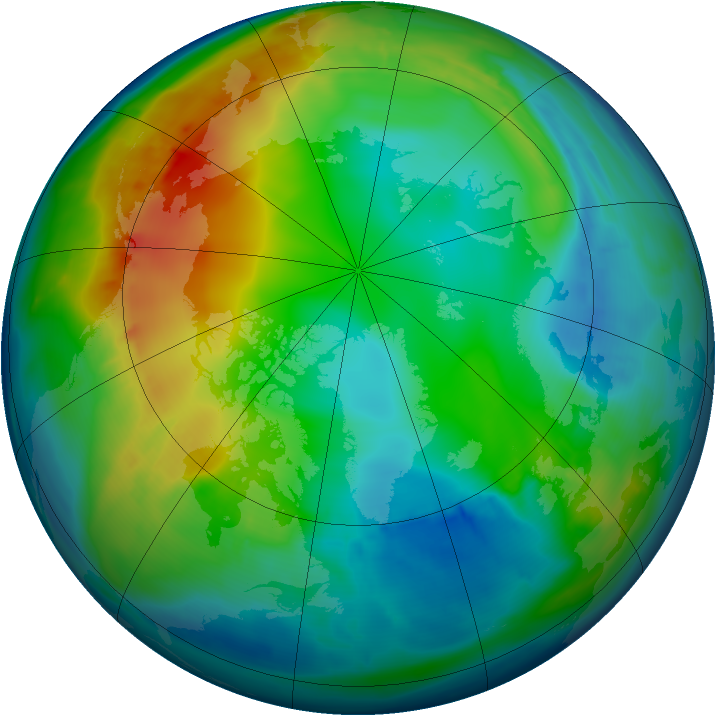 Arctic ozone map for 30 November 2008